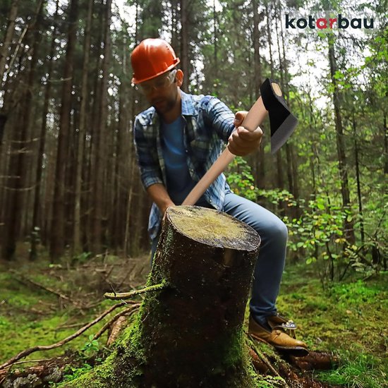 Houthakbijl 12 kg - Kloofbijl Houtbijl - Hout Kloven - Gesmeed Staal - 600 mm Lengte - Zwart — afbeelding 2