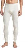 Off-white thermobroek voor heren met elastische tailleband en platte naden.