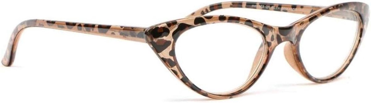 Leesbril vlinder dames - Leesbril met vlindermotief - Beter lezen - Comfortabele veerscharnieren - Breedte 142 mm - Bruin