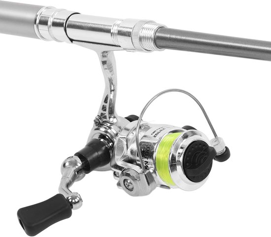Draagbare telescopische visstok met reel - Lichtgewicht aluminium visgerei voor gemak en avontuur — afbeelding 4