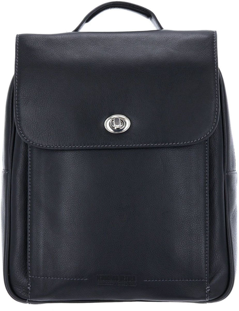 LEONHARD HEYDEN Leren vrijetijdsrugzak rugzak Nizza City Rucksack 7412 Schwarz zwart