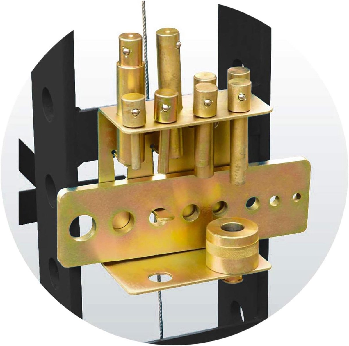 Letterpons Set - Stempelset Hydraulische Pers - Metaal Bewerken - Direct Bevestigbaar - 8 Maten - Zwart/Goud