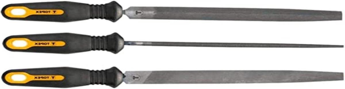 Metalen Vijlen Set - Handvijlen Metaal - Metaal Bewerken - Ergonomisch Ontwerp - 3 Stuks - Zilverkleurig