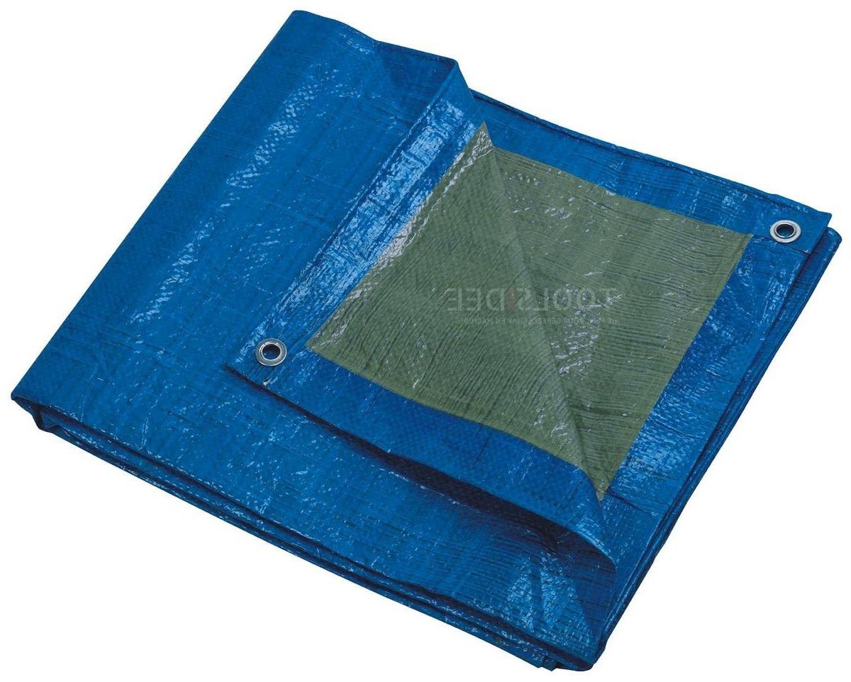 Beschermzeil - Afdekzeil - Klus Beschermen - Metalen Ogen - 2 x 8 m - Blauw