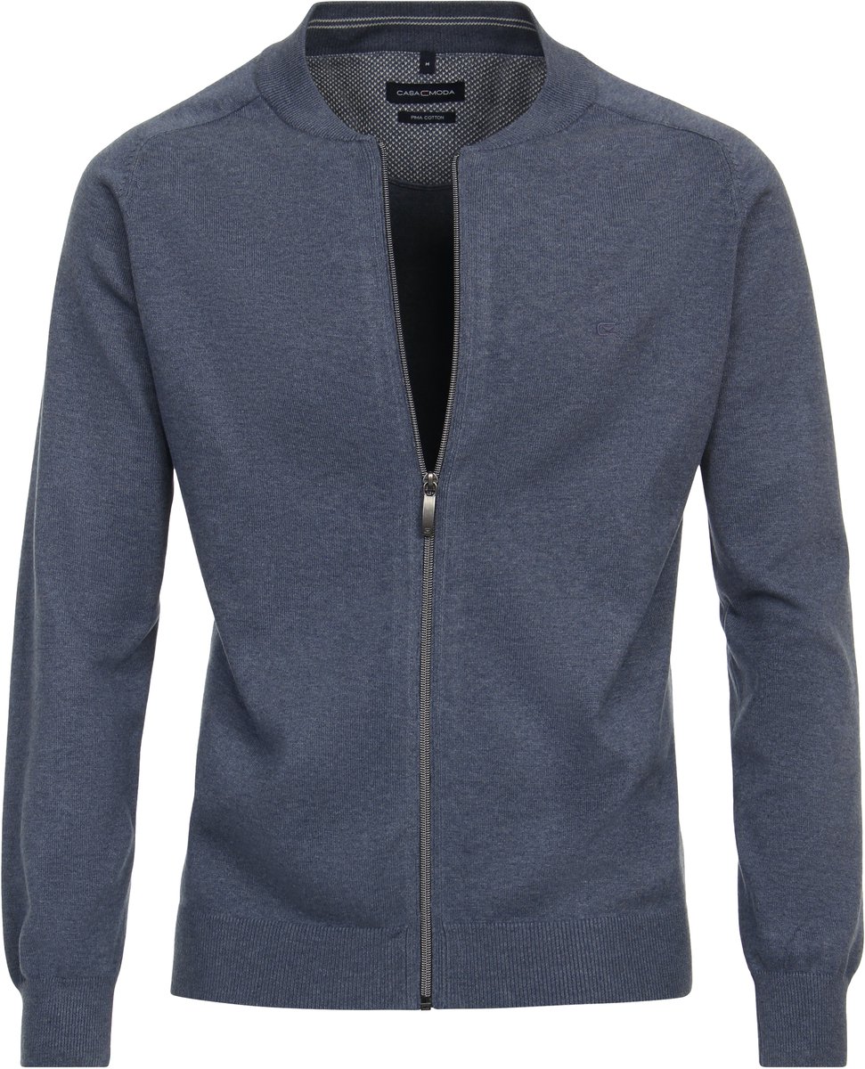 Casa Moda Vest Zip Blauw - Maat 5XL - Heren