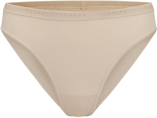 Beige high-waisted slip met FALKE logo op de tailleband.
