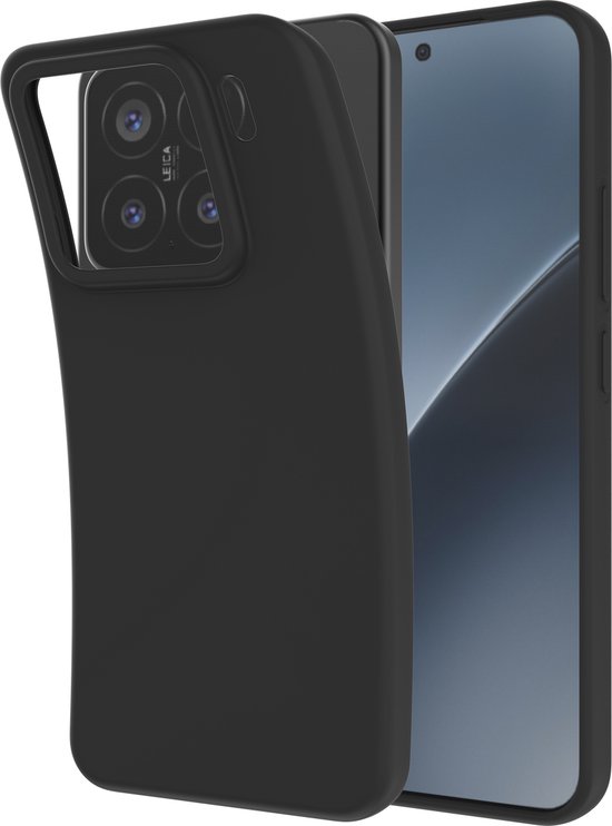 Just in Case coque compatible avec Xiaomi 15 Coque Silicone - Coque Flexible - Noir