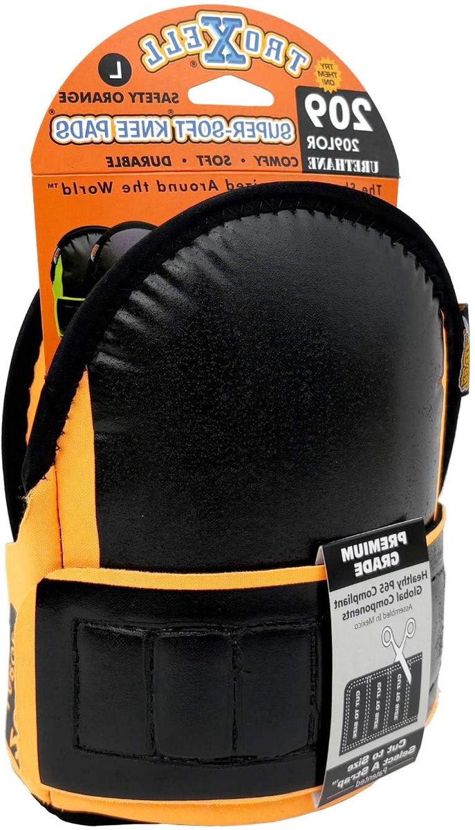 Kniebeschermers - Werkkussens Beschermers - Veilig Klussen - Zonder Knelling - Large - Oranje