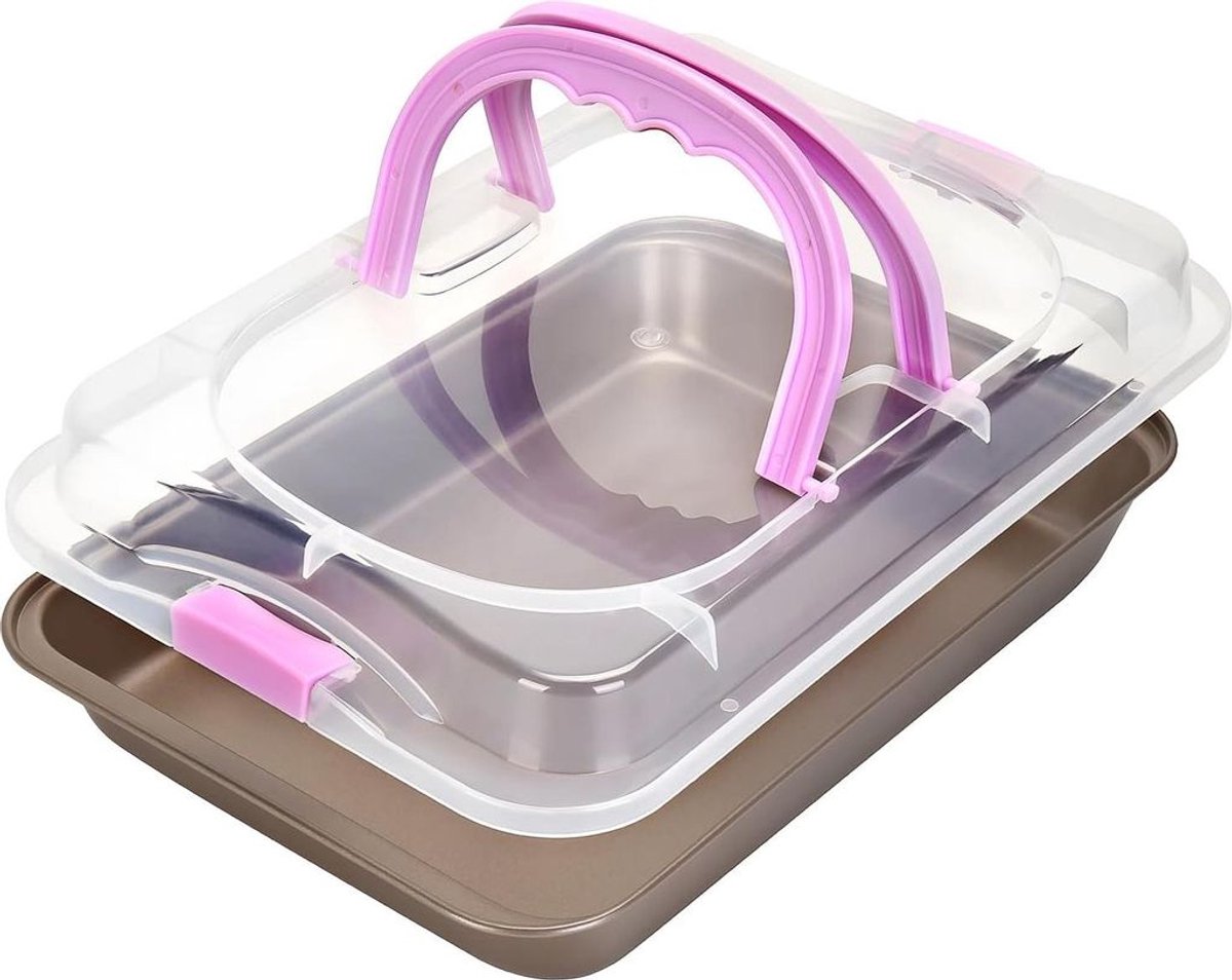Multifunctionele antiaanbakbakvorm met deksel, geschikt voor cakes en brood, cakevormen.