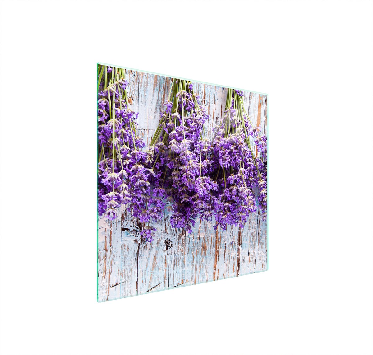 TMK ArtDeko - Glasplaat Bescherming Voor Kookplaat - 50x52 cm - Lavendel Ontwerp