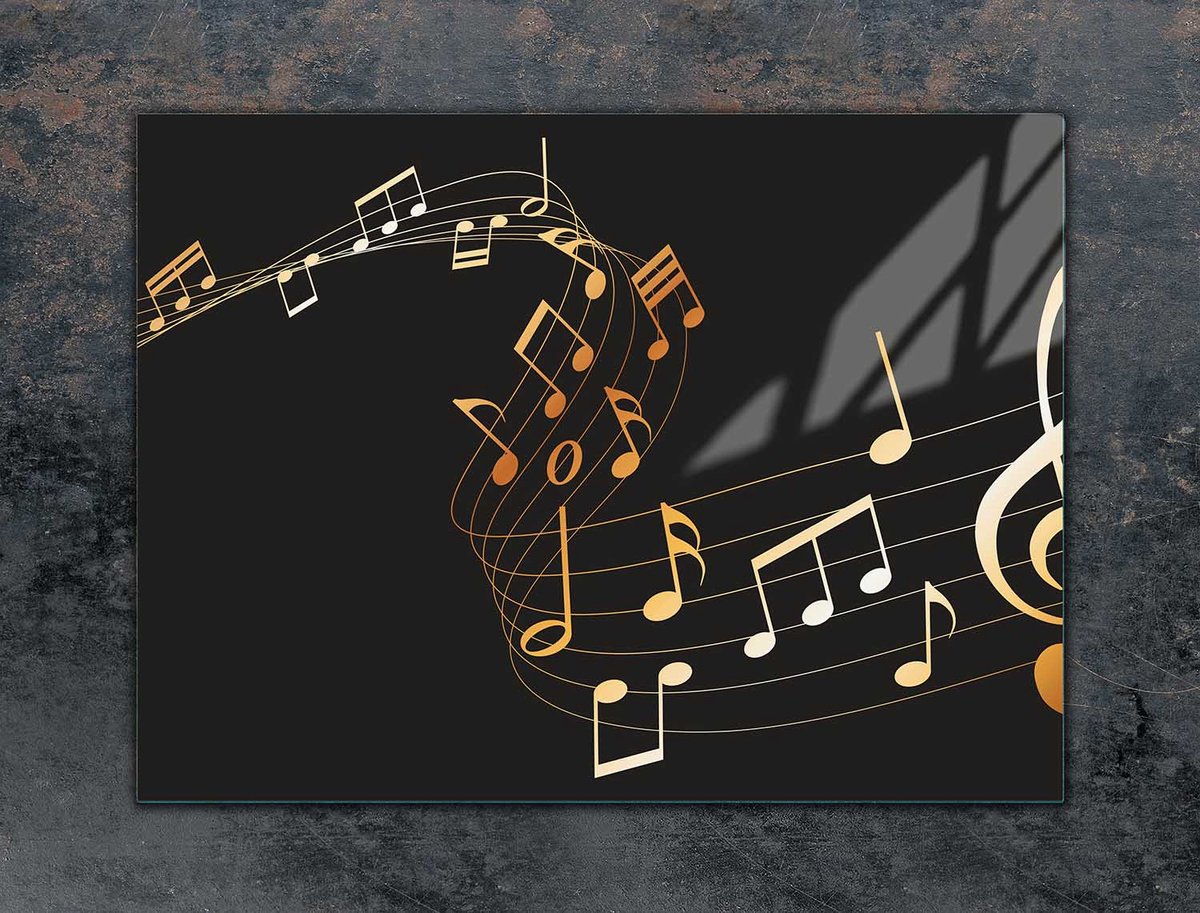 TMK ArtDeko - Snijplank - 70x52 - Muziek - Glas