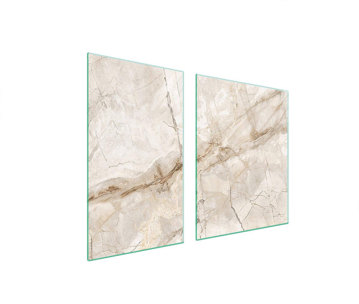 TMK ArtDeko - Snijplank van gehard glas - 100x52 cm - Marmerpatroon