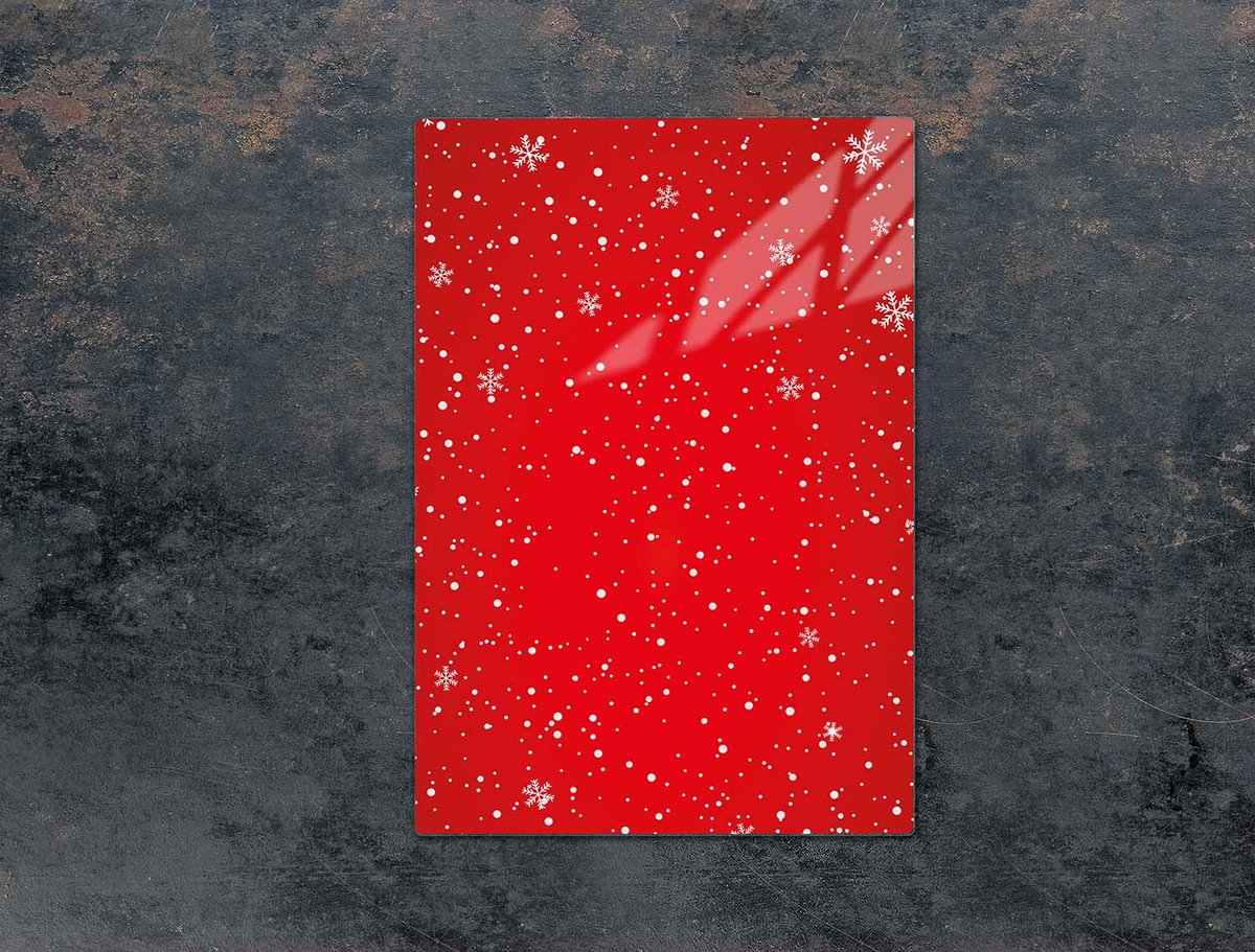 TMK ArtDeko - Snijplank - 35x52 cm - Rood - Gehard Glas