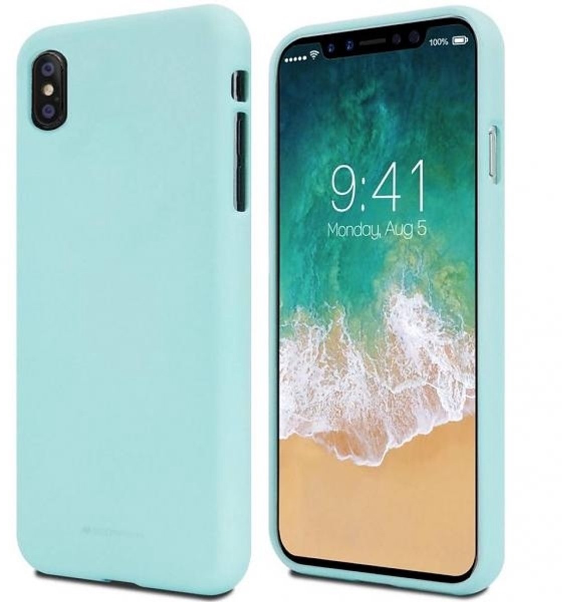 Mercury Soft Serie - Hoesje voor mobiele telefoon - Mint - iPhone 15 Plus - TPU Materiaal