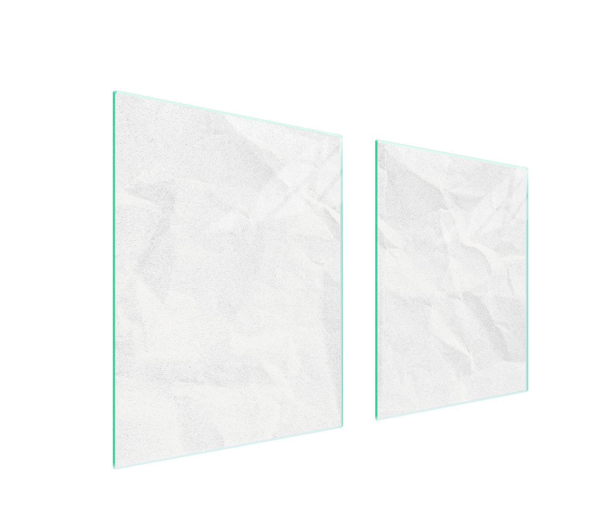 TMK ArtDeko Serie - Glas Beschermplaat - 85x52 cm - Wit - Veilig