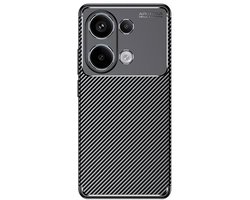 Beline Carbon - Etui - Xiaomi Redmi Note 13 Pro - Bescherming - Zwart