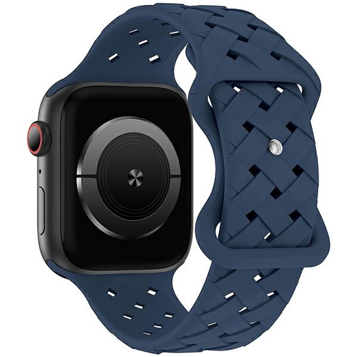 Beline Serie - Siliconen Geweven Horlogeband - 42mm - Niebieski