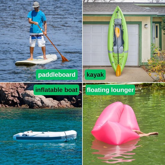 Ventieladapter 2 Sets - Pomp Adapter - Opblaasbaar Watersport - Hogedruk Geschikt - 10x8x1 cm - Zwart — afbeelding 5