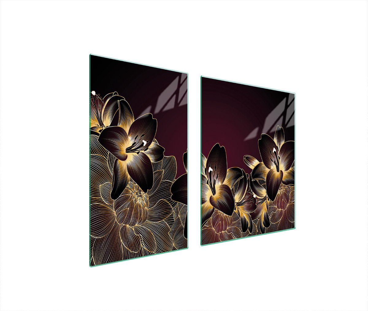 TMK ArtDeko - Glazen Snijplank en Beschermplaat - 100x52 cm - Orchidee - Hittebestendig