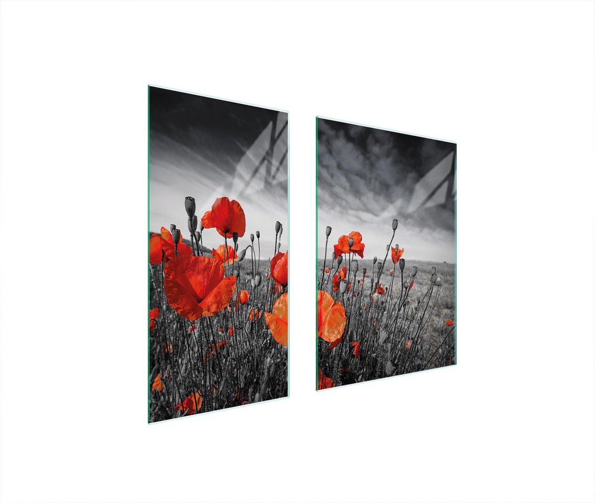 TMK ArtDeko Serie - Snijplank - Maki Motief - 75x52 cm - Glass