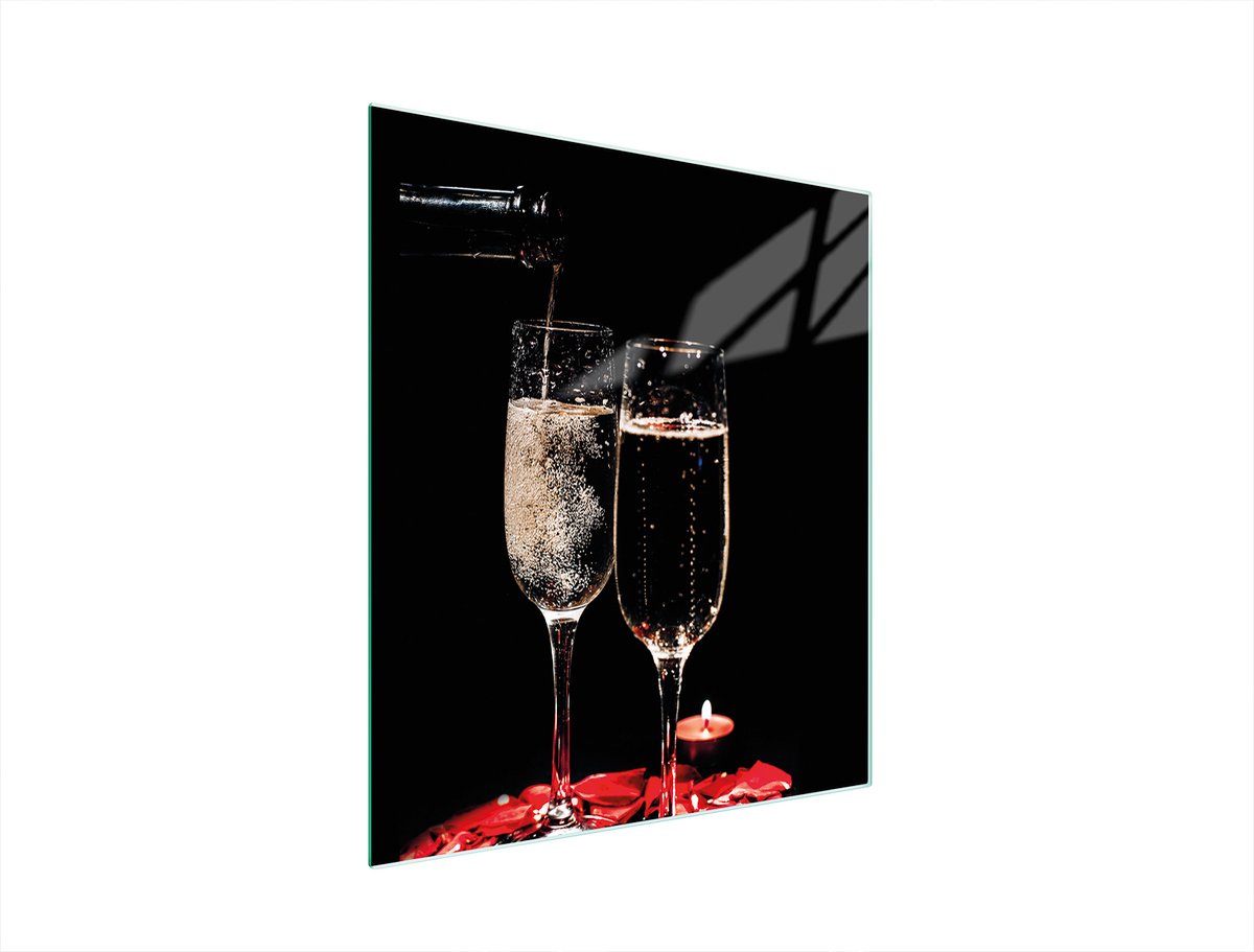 TMK ArtDeko - Snijplank - 45x52 cm - Wijn - Glas - Multikleur