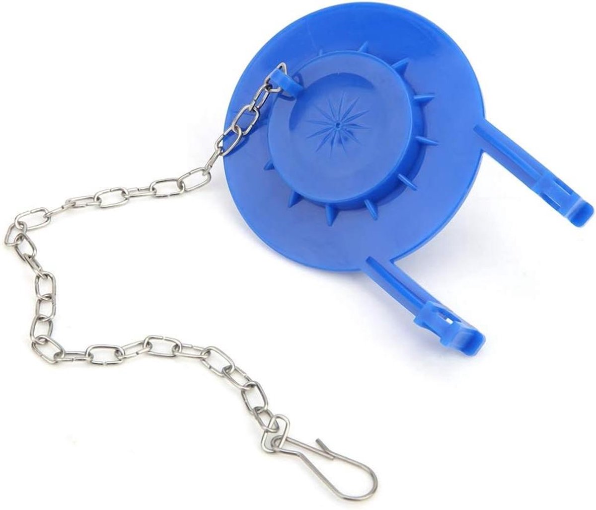Toilet Spoelklep - Aftapkraan Toilettank Flapperklep - Toilet Reparatie - Roestvrij Staal - 75 cm - Zwart