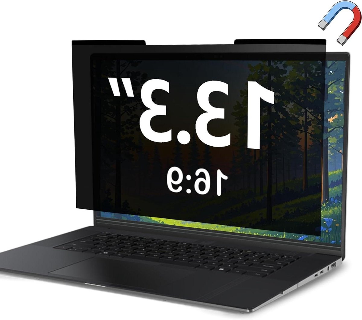 Magnetische Privacy Screen - Laptop Filter - Scherm Beveiligen - Instant Snap-on - 13.3 inch - Mat