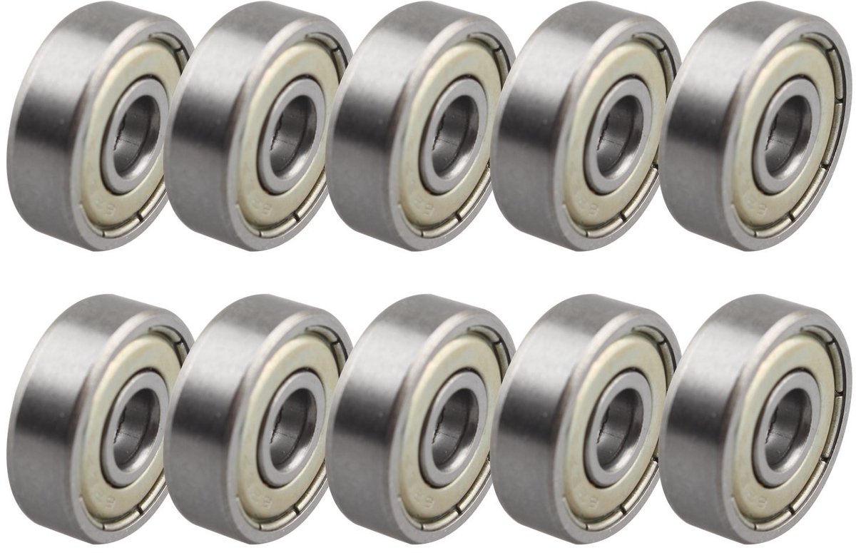 Allecto - Miniatuur Kogellagers - 626ZZ metaal - 10x set - 6mm x 19mm - Geschikt voor 3D printers - Hoogwaardige precisie