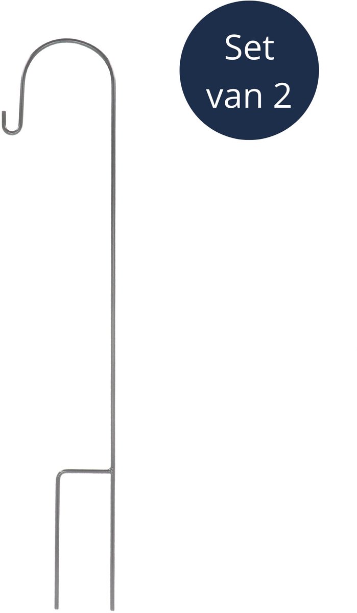 Esschert Design by Lumiz Herdersstafhaak 2PACK - S - Tuindecoratie - Hoogte 90 cm