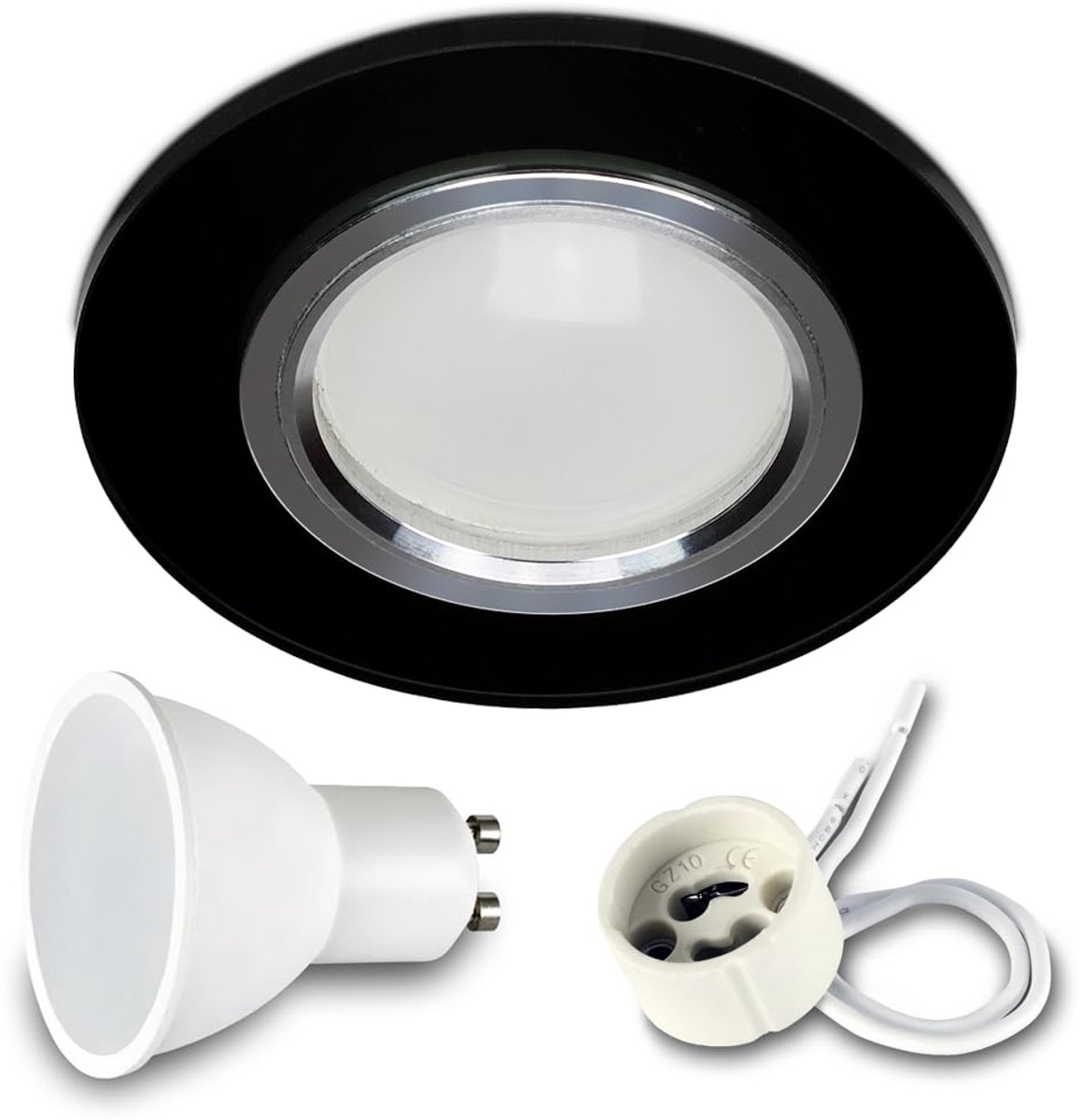 Kwazar Luminaire LED-inbouwspot 230V plat 7W badkamer inbouwverlichting plafondspots plafo