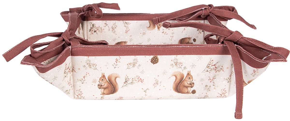 Clayre & Eef Broodmand 35x35x8 cm Beige Katoen