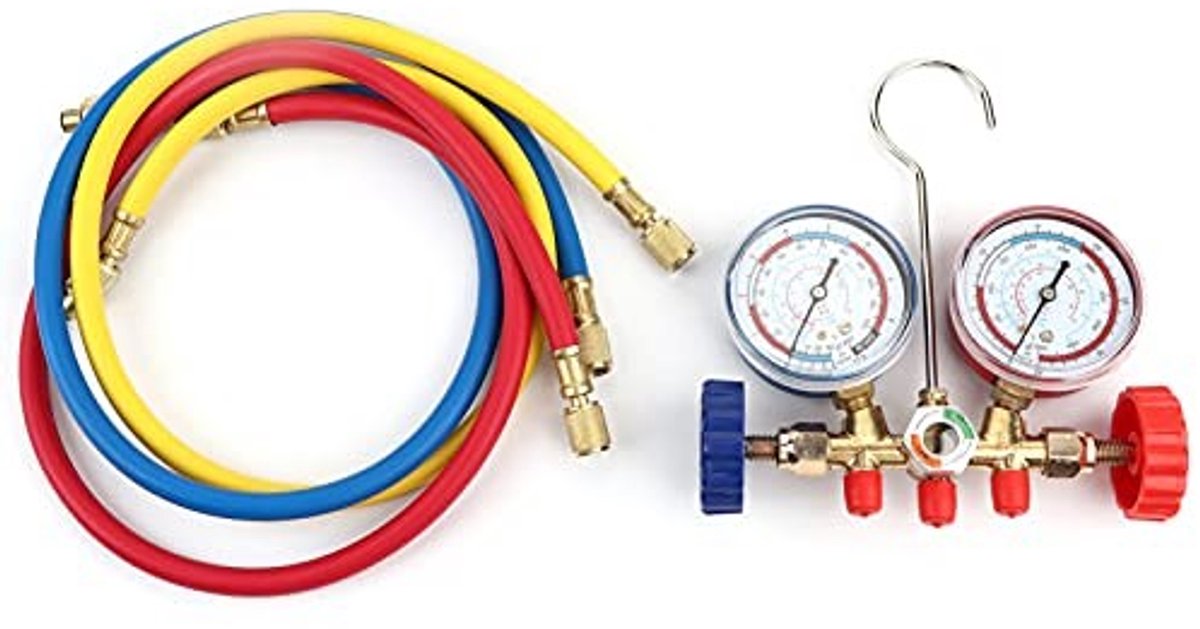 Kältemittel-Klimaanlagen-Werkzeuge - AC-Diagnose-Manifold-Anzeigen-Set - Professioneel - 80cm Slangen - Hoogwaardige Kwaliteit - Geschikt