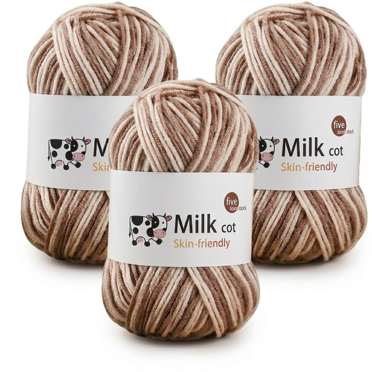 Kaki bruin garen set 150g 3 bollen gemêleerd verloop garen voor haken en breien unisex dik zacht garen voor sjaals mutsen en kleding DIY projecten