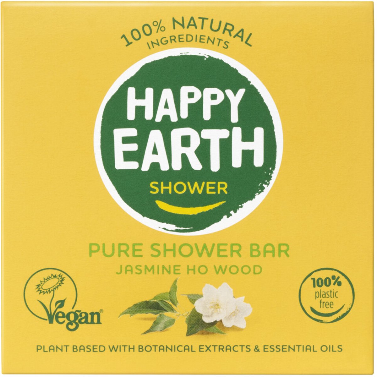 Happy Earth 100% Natuurlijke Shower Bar Jasmine Ho Wood - 90 gr