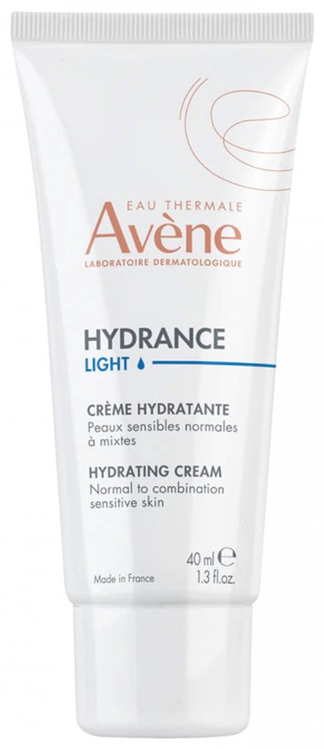 Tube Avène Hydrance Light crème, 40 ml, voor normale tot gemengde gevoelige huid.