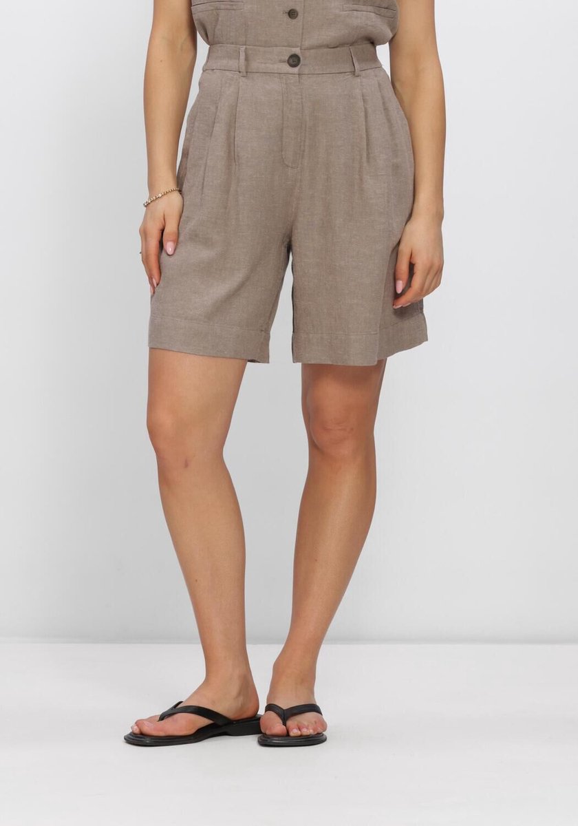 MSCH Copenhagen Mschviana Ginia Hw Shorts Broeken Dames - Zand - Maat S