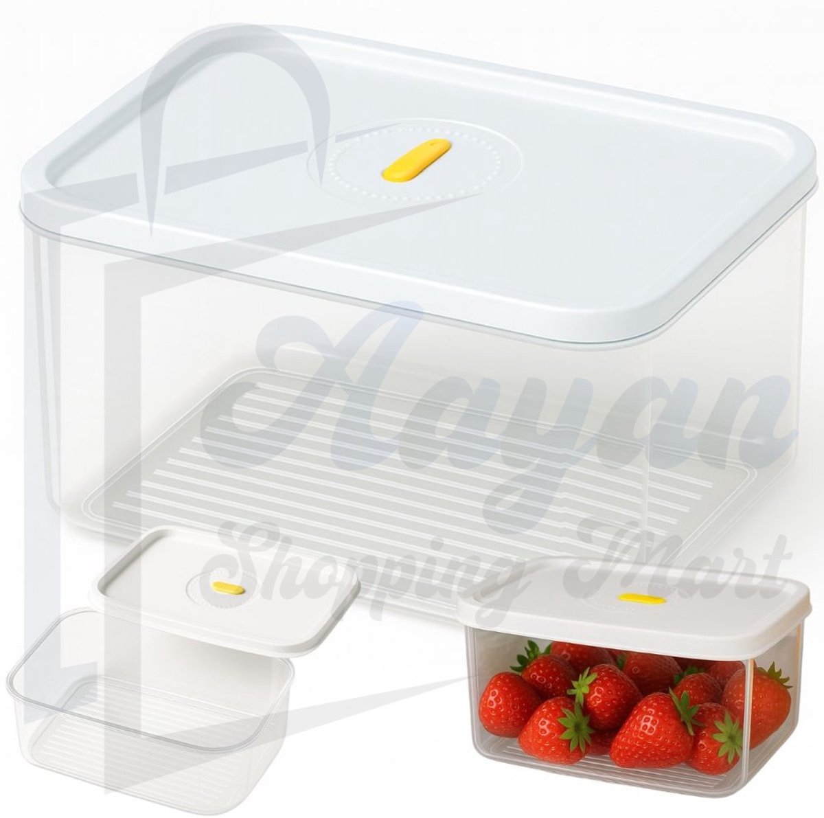 Food container set 4-delig bpa-vrij voor vlees, groenten en fruit–vershouddoos–diepvriesbakjes–meal prep bakjes–vershoudbakjes set–vershoud bakjes–vershoudbakjes klein–multicolour–77697