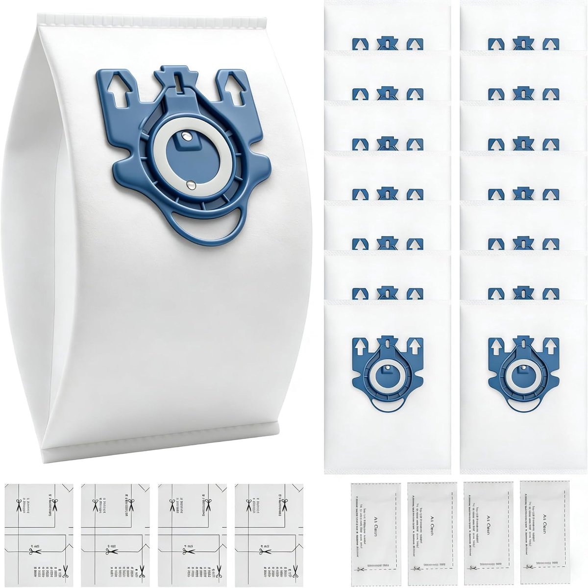 Stofzuigerzakken -Geschikt voor Miele Classic C1, Complete C2 & C3 - 23-delige set - 3D AirClean Efficiëntie - Inclusief Zelfsluitende Hygiënesluiting - Vervanging voor S400, S2, S5, S8 Series - Type 10123210