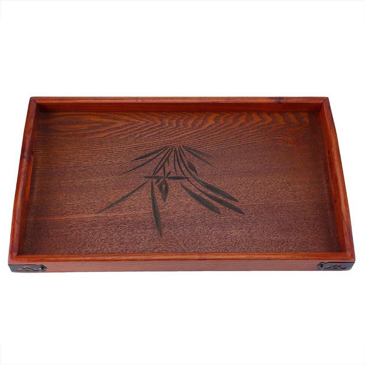 Houten Dienblad Rectangular voor Dranken, Ontbijt en Thee met Handvat - 45 x 27 cm