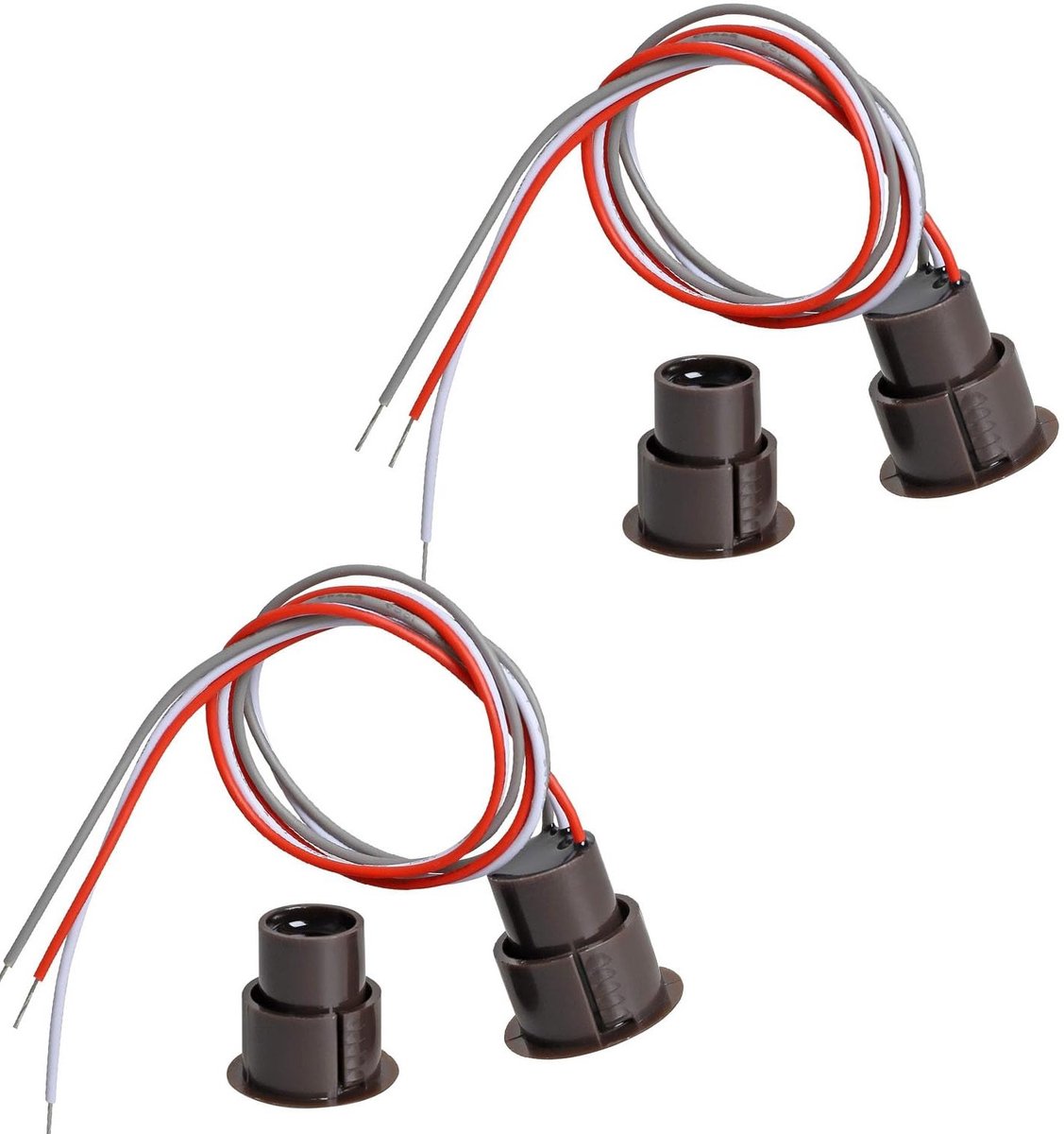 2 Stuks Magnetische Reed Switch met 3 Draden, NC + NO Schakelaar voor Deur- en Raambeveiliging, Ideaal voor Alarmsystemen en Toegangscontrole