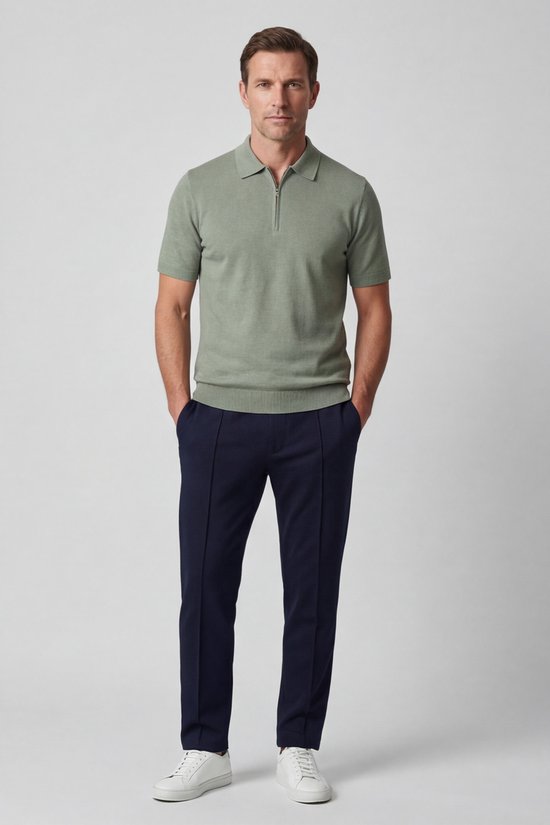 Baileys – Heren – Knitted Poloshirt – Korte mouwen – Jersey – Polo – Groen – 615789-725