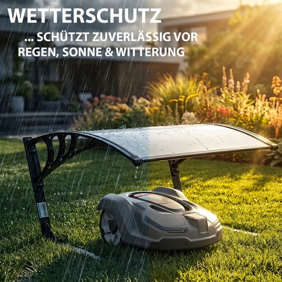 TRUTZHOLM - Robotmaaier Garage - Carport - 100 x 80 cm - UV-bestendig - Metalen Poten - Weerbestendig - Voor alle Robotmaaiers van TRUTZHOLM — afbeelding 2