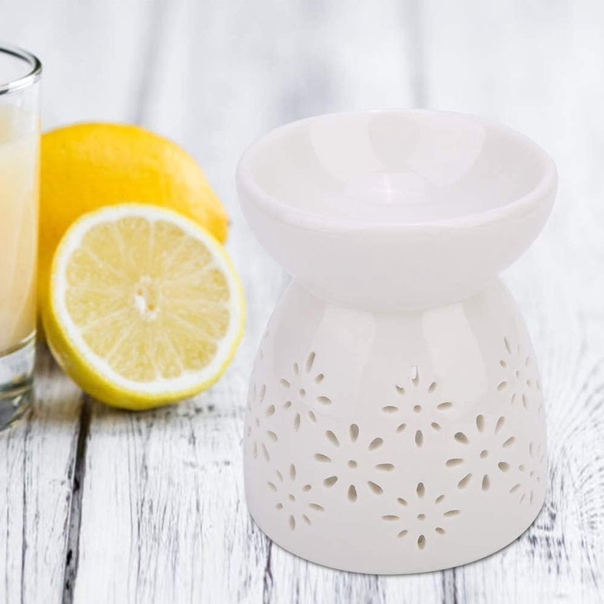 Stijlvolle Theelicht Houder en Geurverspreider voor Essentiële Olie en Aromatherapie in Huisdecoratie — cadeau in Wonen & Interieur - foto 2