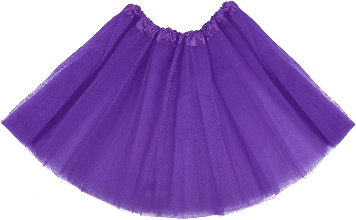 Vintage 50s Tutu Rok voor Dames - Tulle Skirt voor Halloween en Kerstfeest - Paars, One Size