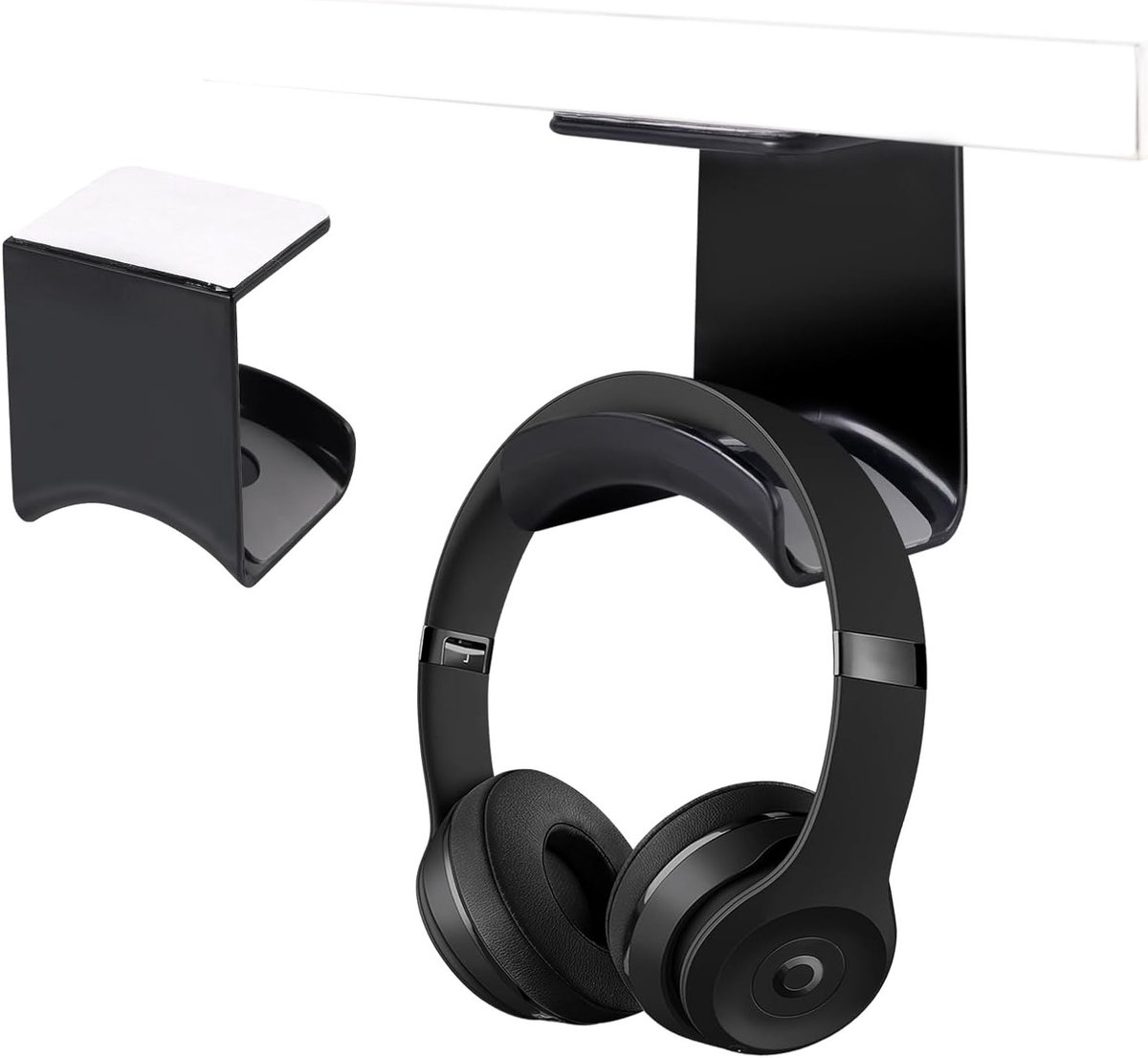 Set van 2 Hoofdtelefoonhouders, Ruimtebesparende en Antislip Oplossing voor Gaming en Thuisgebruik, Geschikt voor Meerdere Apparaten