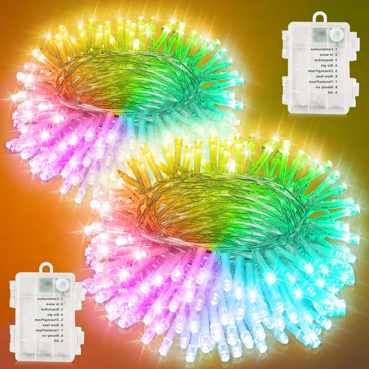 Sfeervolle LED Fairy Lights 10 m voor Kerstdecoratie met Timer, 8 Modi en IP65 Waterdicht voor Binnen en Buiten, Perfect voor Tuinfeesten en Bruiloften