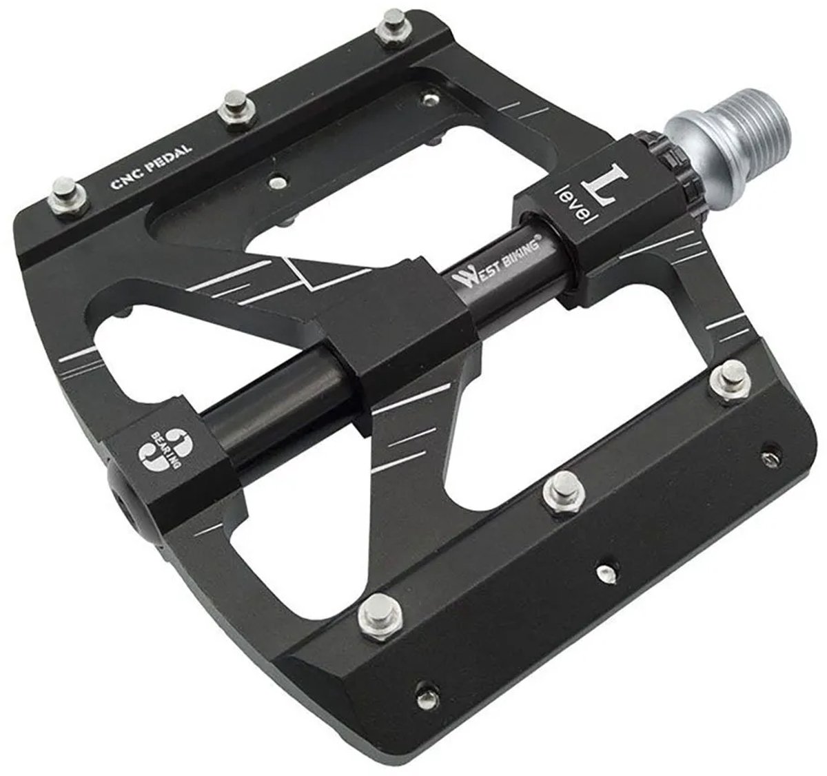 Mvtek Flat Alloy Pedalen Zilver