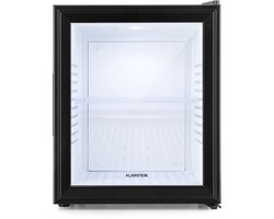 Klarstein Minibar Mini koelkast - 3 Temperatuurniveaus - volume: 30 Liter - 23 dB - Glazen deur - Zwart - Minikoelkast - Stil Compact - Verstelbaar Fluisterstil In Hoogte Verstelbaar - Mini Fridge - Hotelkoelkast - Kleine Koelkast