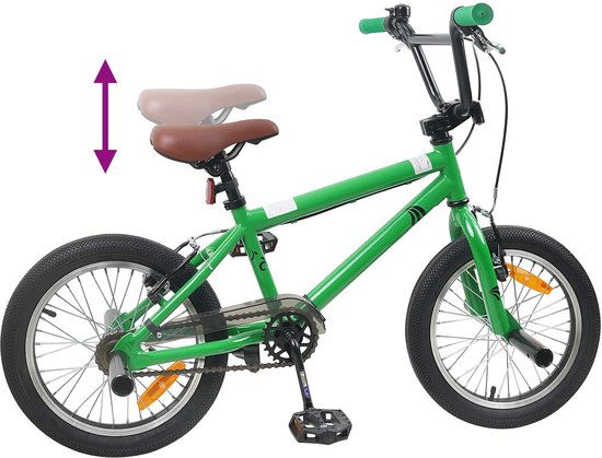 vidaXL - BMX - Fiets - 18 - Inch - voor - 7-10 - jaar - oud - Groen van VidaXL — afbeelding 2