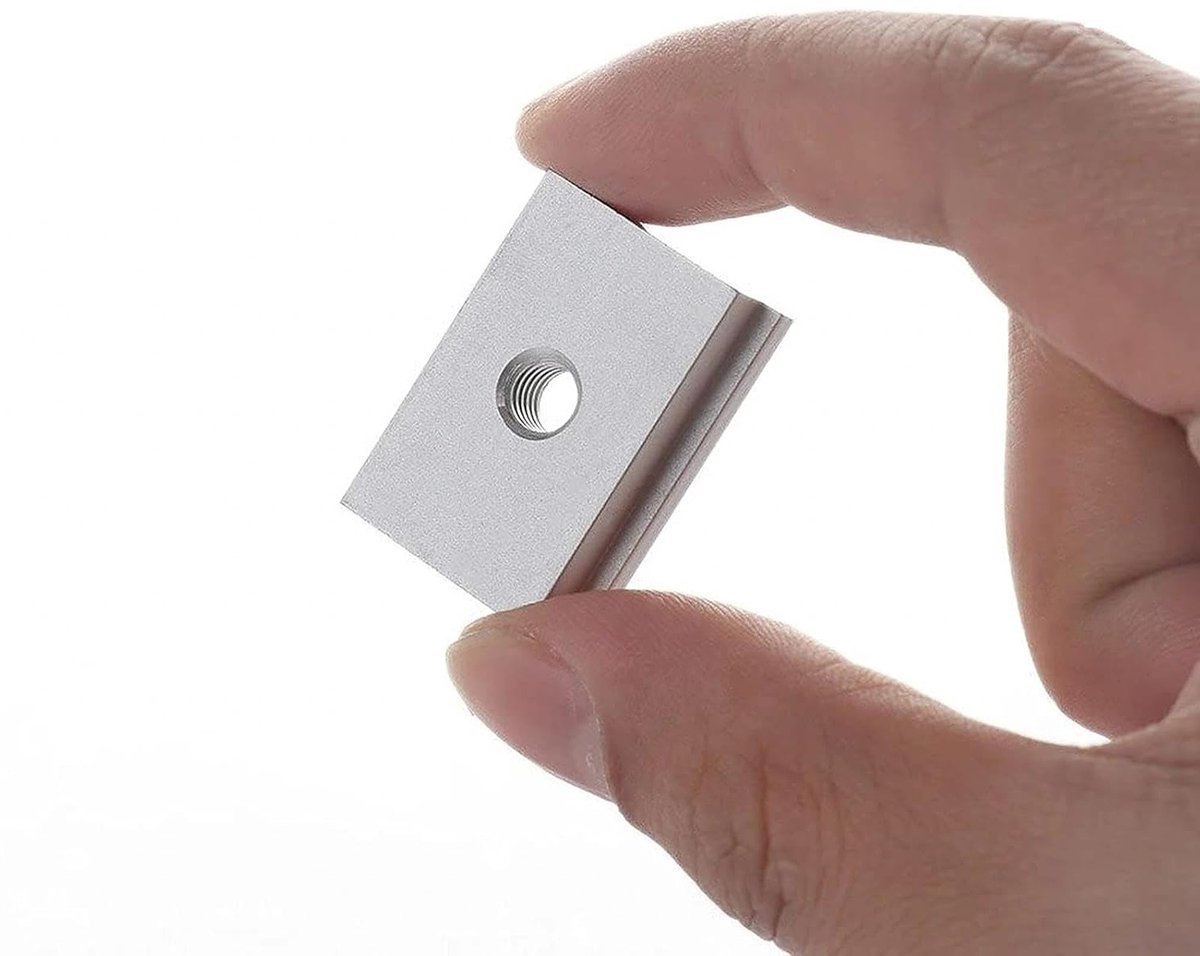 T-Groove Aluminium Slotted Nuts 5pcs M8 voor Meubelgroeven en Houtbewerking - 30×23×7.8mm Plugmoeren voor Stabiele Bevestiging